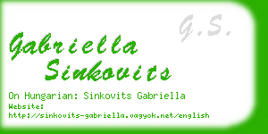 gabriella sinkovits business card